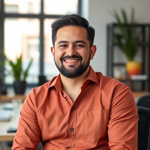 Retrato de Carlos Rodr&radic;&ne;guez, Fundador y CEO de Startup Digital Barcelona, en su oficina